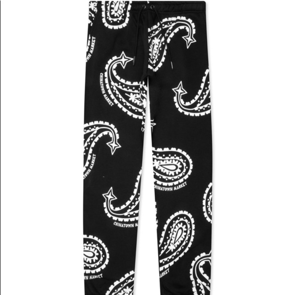 Black Chinatown Market x YG Paisley Sweatpants
